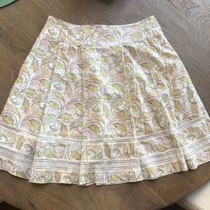 OSCAR De La RENTA  Paisley Skirt   14